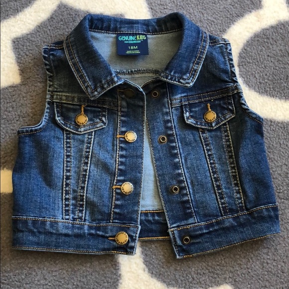 girl jean vest